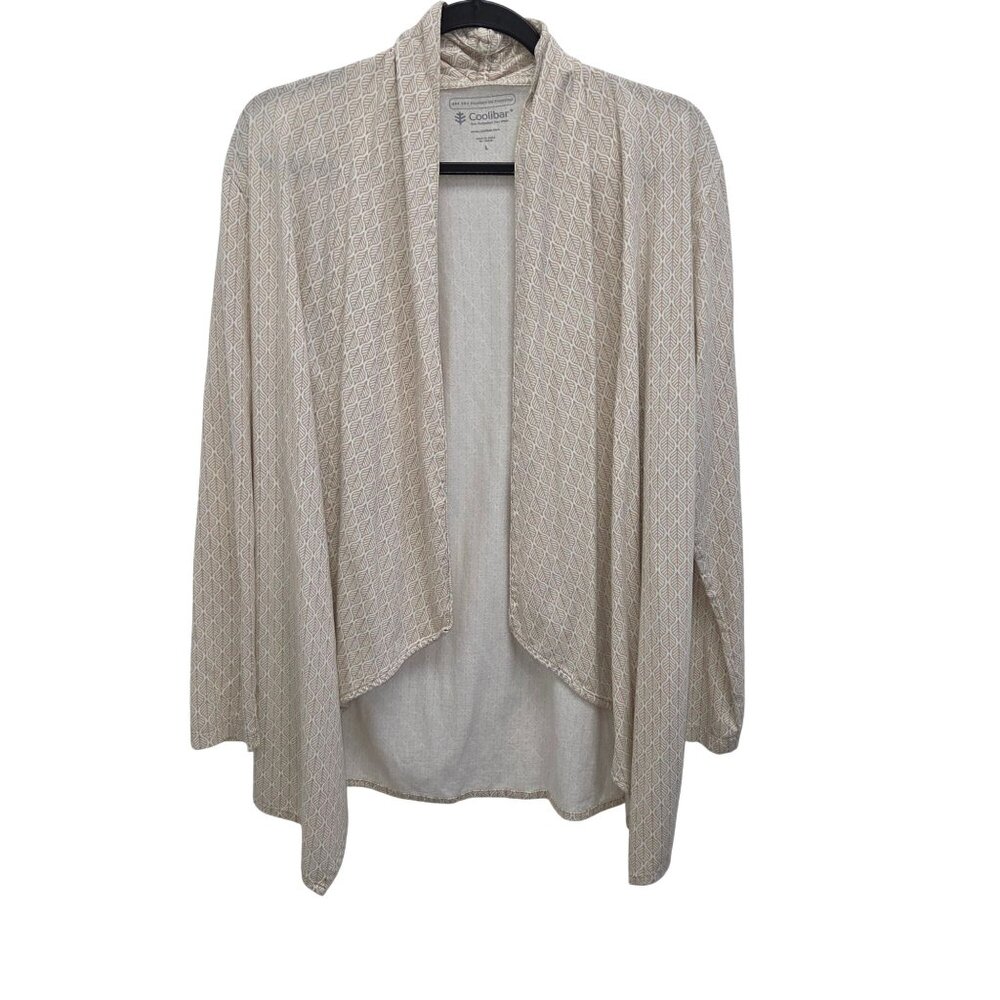 Coolibar  L  Cardigan Sun Wrap Open-Front, Drape Cardigan UV Protection 3454
